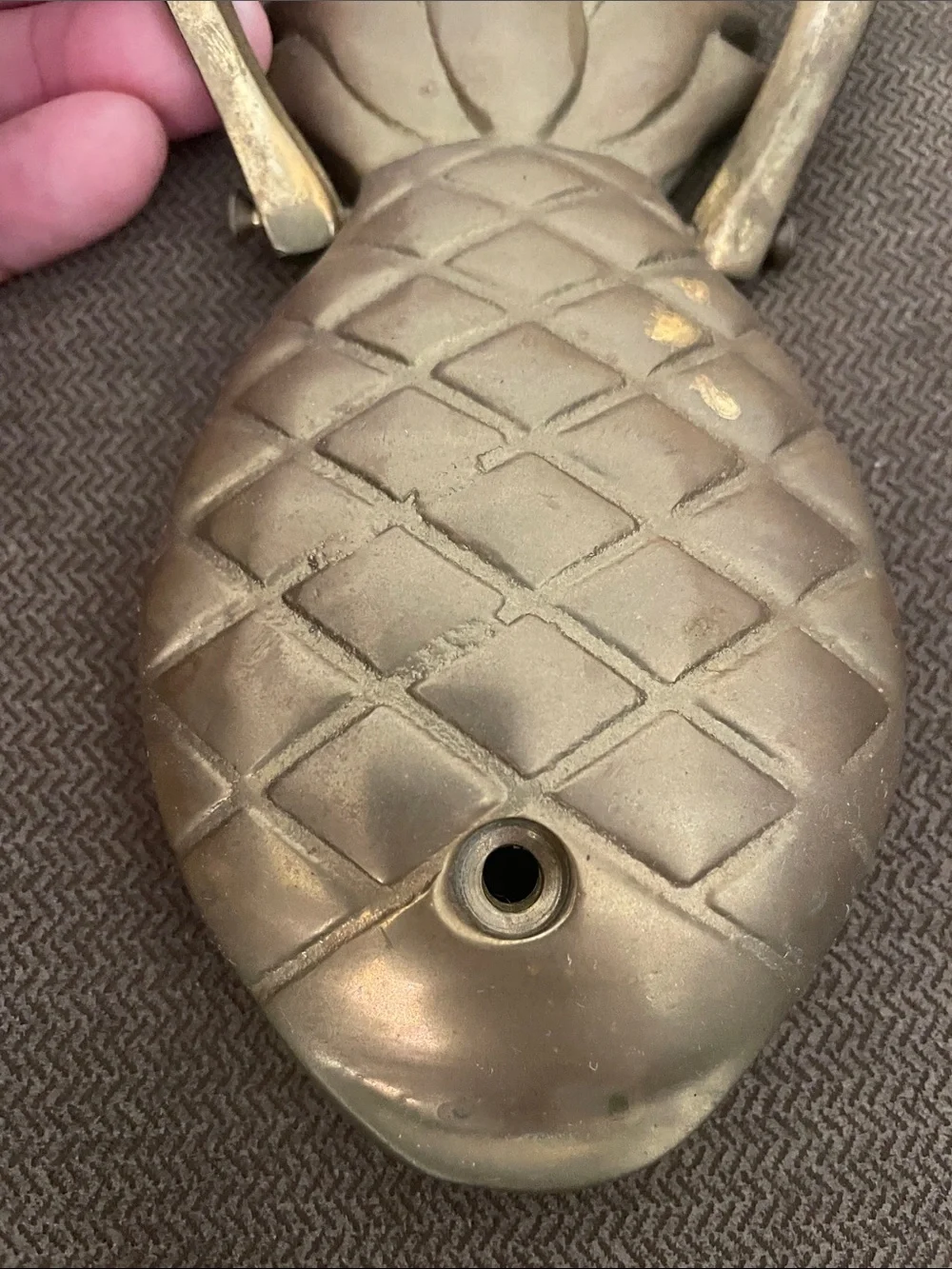 Welcome Pineapple Door Knocker - Antique Brass